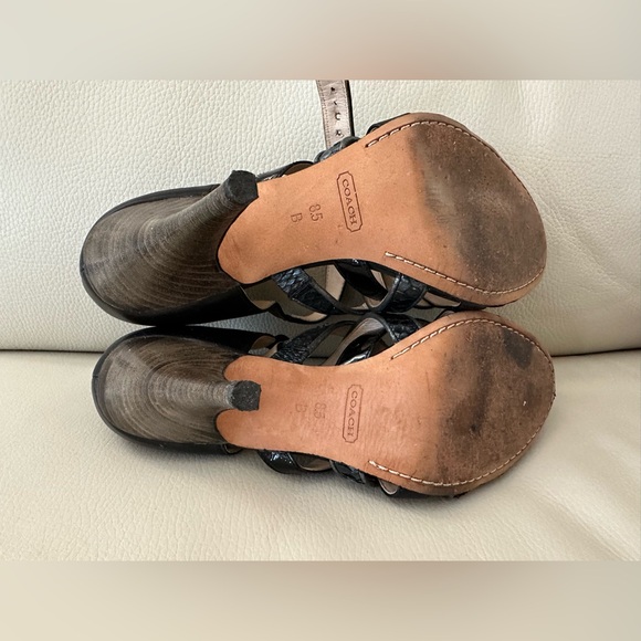 COACH Evie Heeled OpenToe Shoe - Size 8.5 B - Picture 7 of 10